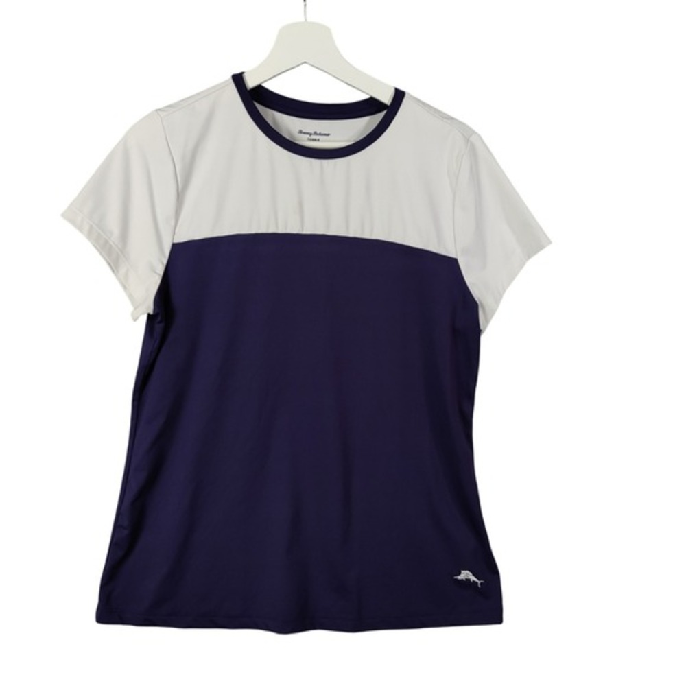 Tommy Bahama Tennis Top Womens Large Activewear Colorblock Performance Tee